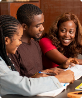 Students studying together